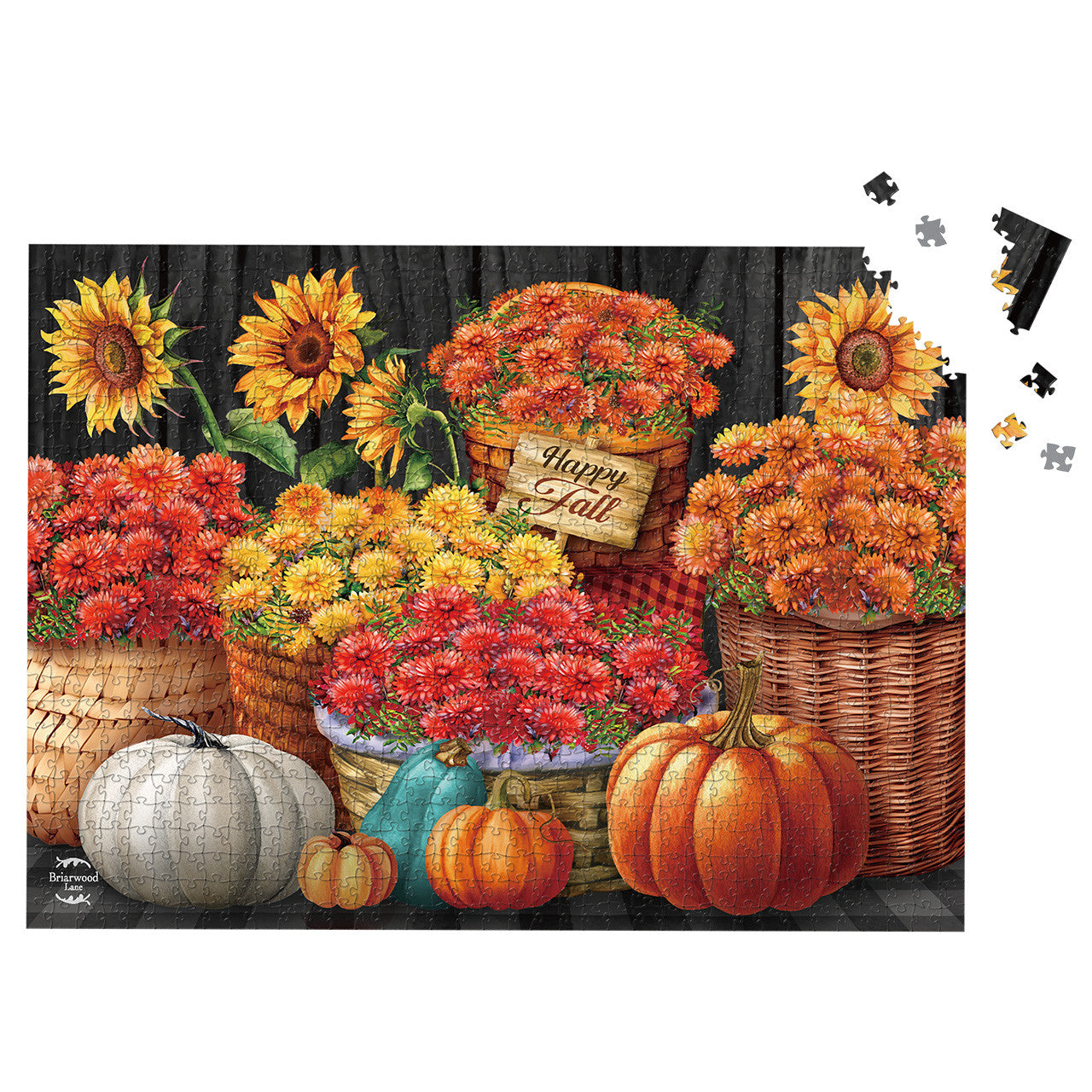 Baskets of Mums 1000 Piece Puzzle