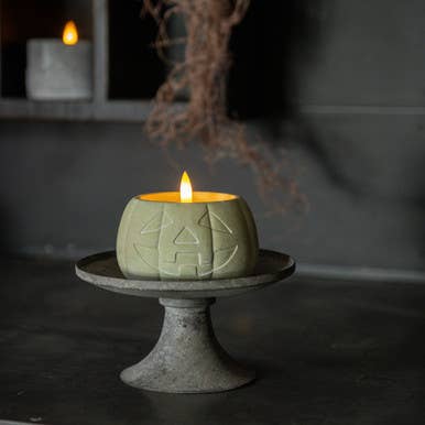 Jack-O-Lantern 3D Flame Candle With Timer - Multiple Options
