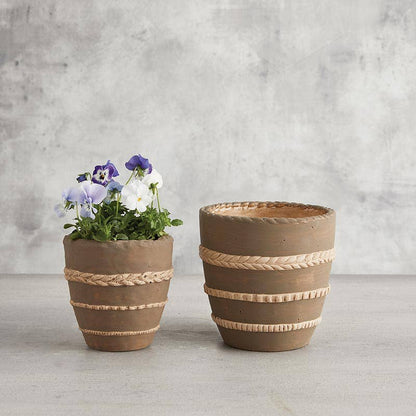 Cement Braided Pot