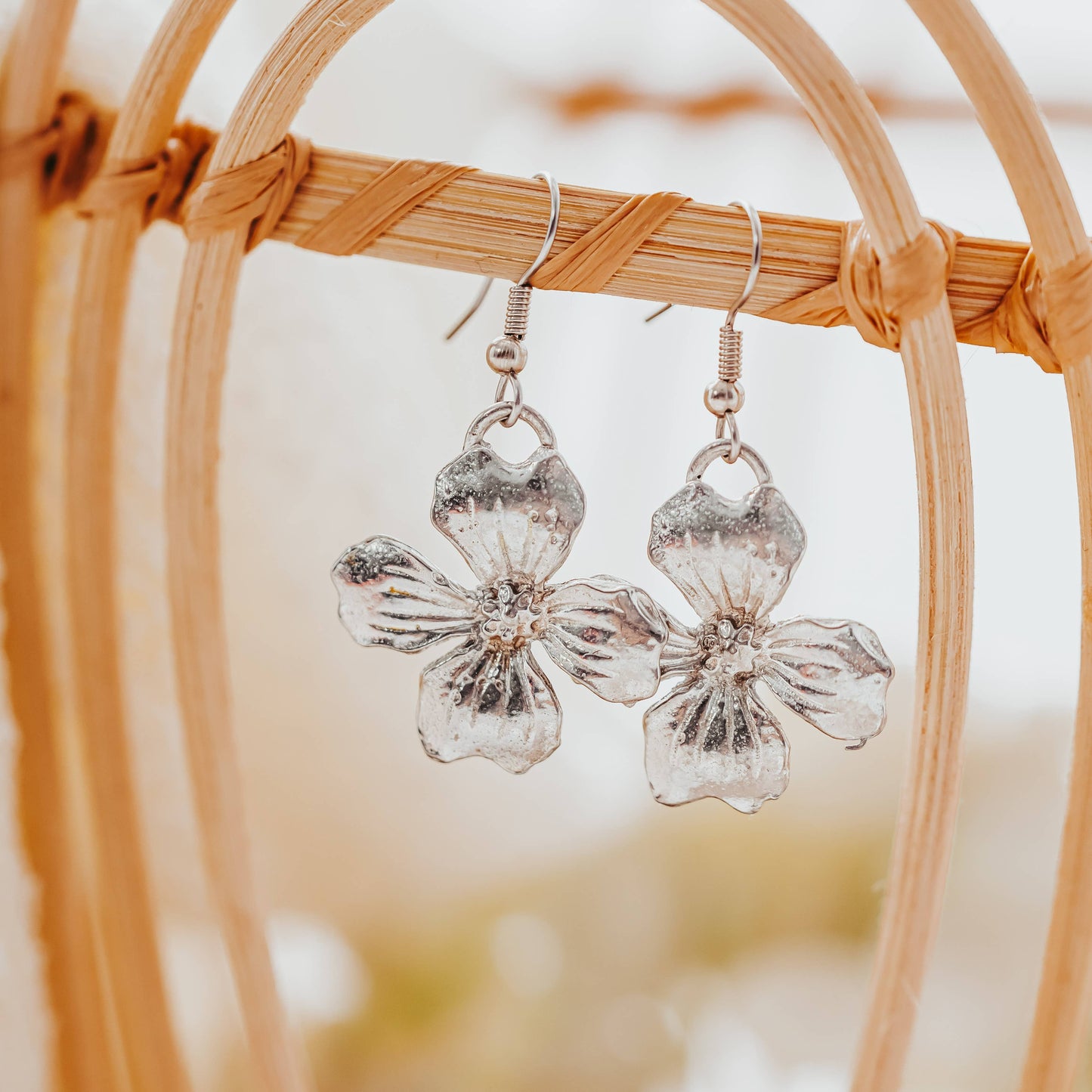 Dogwood Pewter Earrings