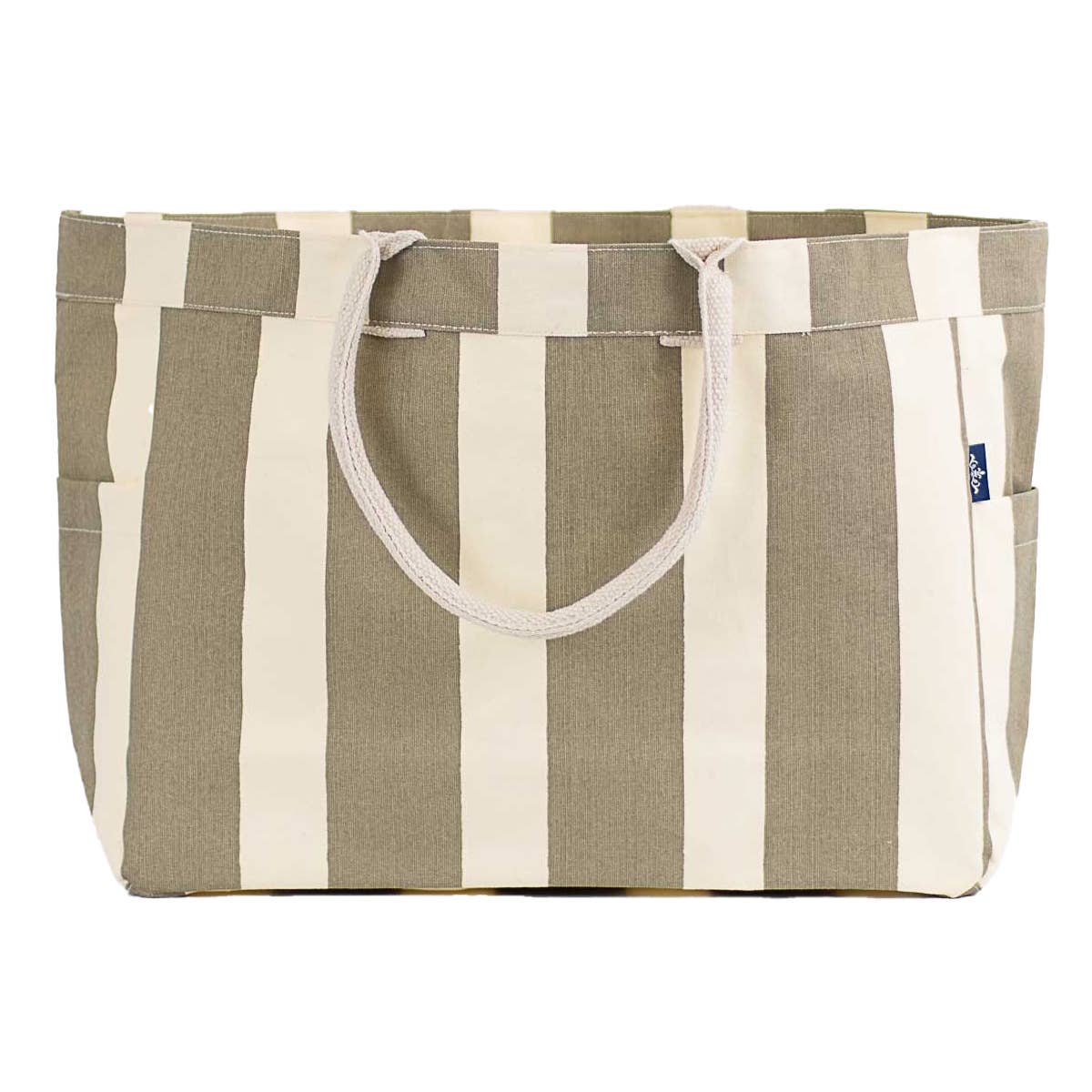 Cabana Stripe Tote Bag - Taupe