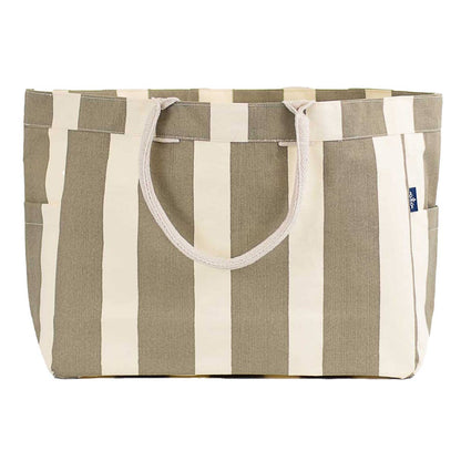 Cabana Stripe Tote Bag - Taupe