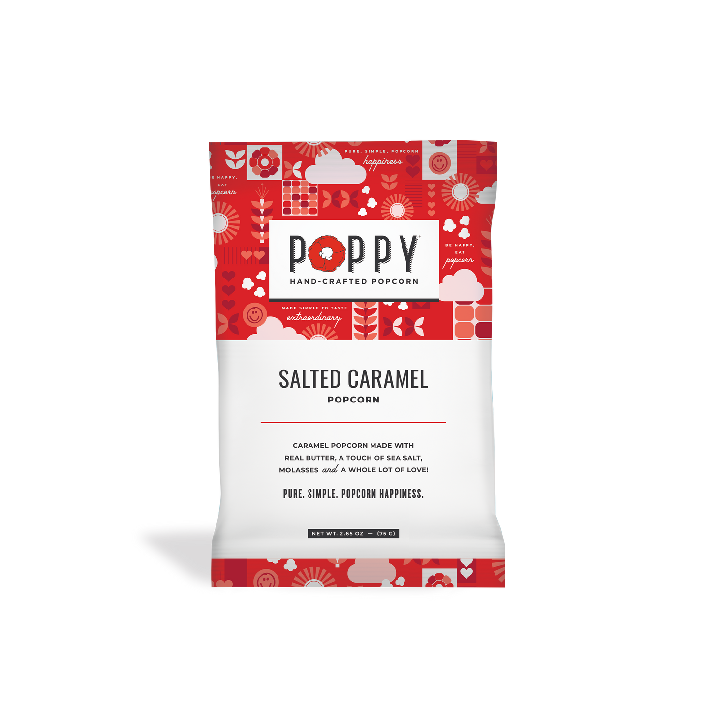 Salted Caramel Poppy Popcorn Snack Bag