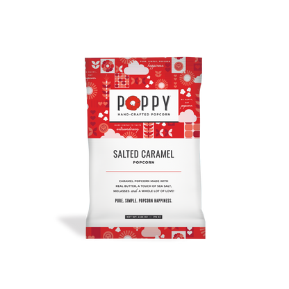 Salted Caramel Poppy Popcorn Snack Bag