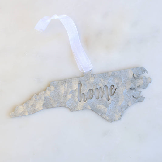 Galvanized North Carolina Home Ornament