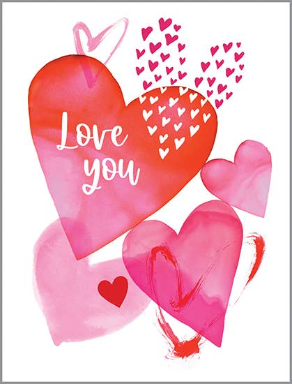 Love You Hearts Valentine's Day Greeting Card
