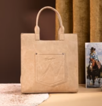 Wrangler Aztec Embroidered Tote Bag With Cross-body Strap