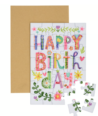 Happy Birthday - Puzzle Greeting Card