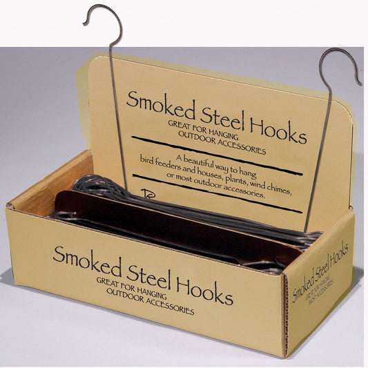 15" Steel Hooks for outdoor use - birdhouses, wind chimes, hanging baskets, bird feeders