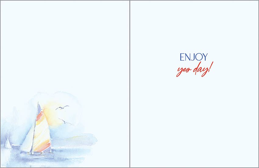 Father's Day Greeting Card - Colorful Sail