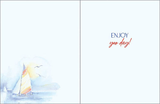 Father's Day Greeting Card - Colorful Sail