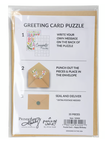 Happy Birthday - Puzzle Greeting Card