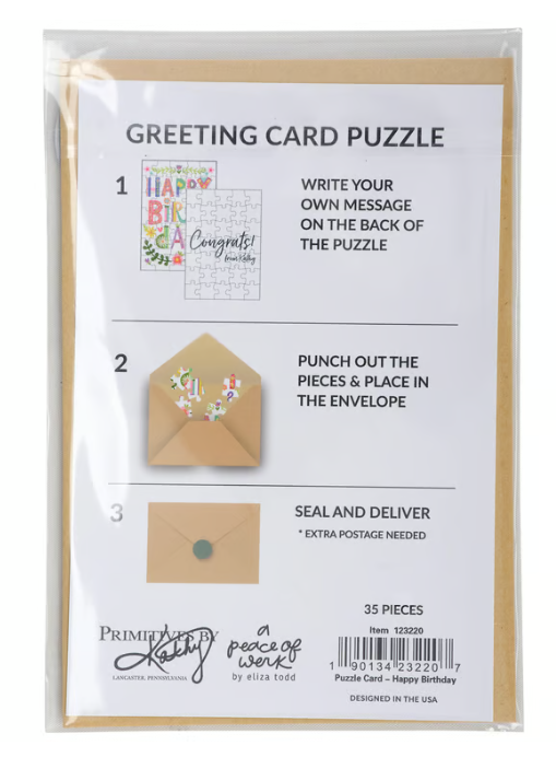 Happy Birthday - Puzzle Greeting Card