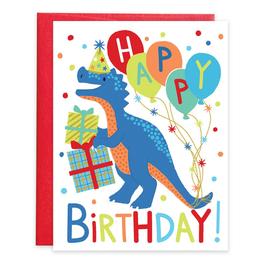 Happy Birthday Kids Dinosaur Greeting Card