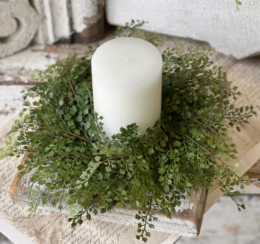 Damsel Fern Candle Ring 13" Outer