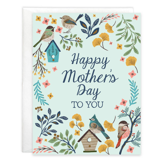 Happy Mother's Day to You Greeting Card - Birds and Flowers