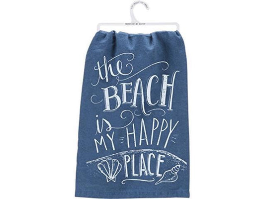 The Beach is My Happy Place Kitchen Towel