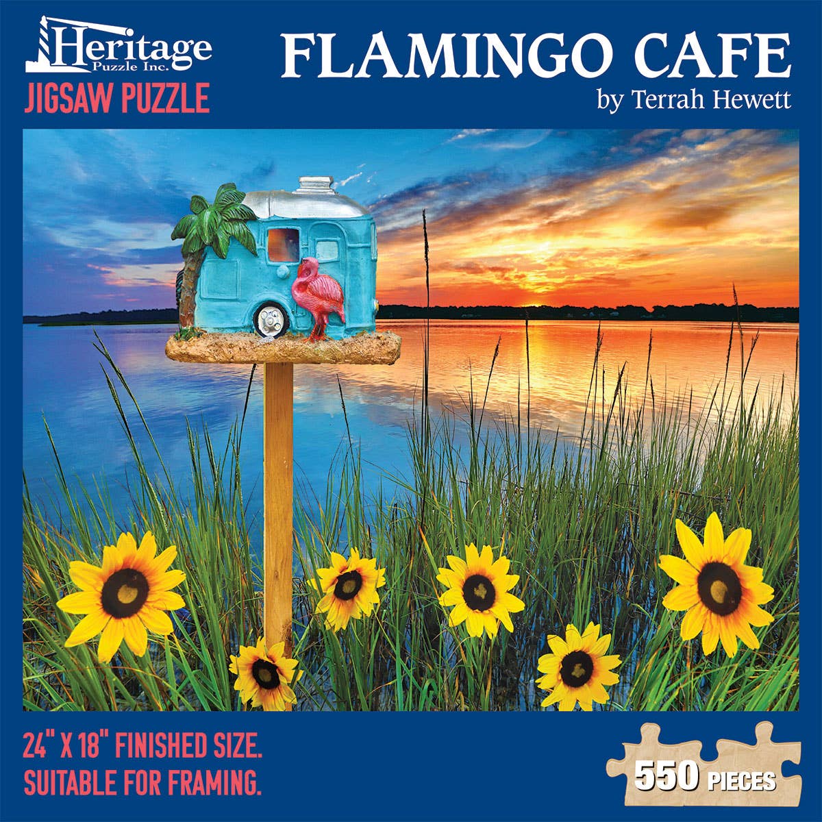 Flamingo Cafe 550 Piece Puzzle