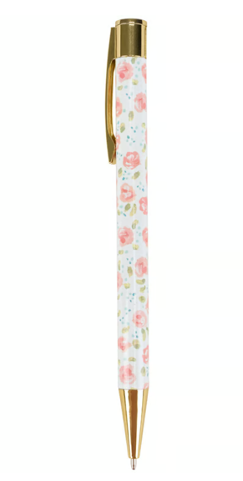 Tiny Pink Roses Ink Pen with Gift Box