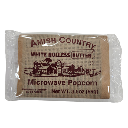 Amish Country 3pk Microwave Buttery White Hulless Popcorn