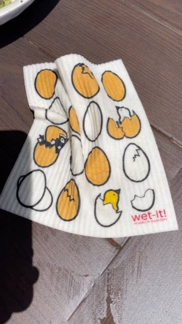 Eggs and Hatchlings Swedish Dishcloth
