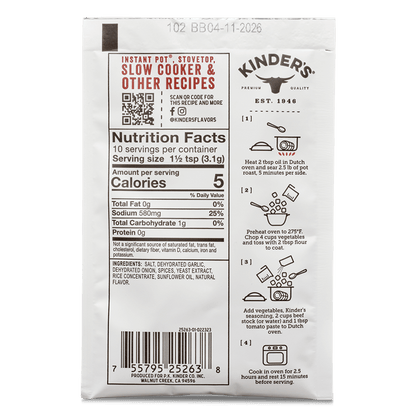 Sunday Pot Roast Stew Seasoning - Kinder's