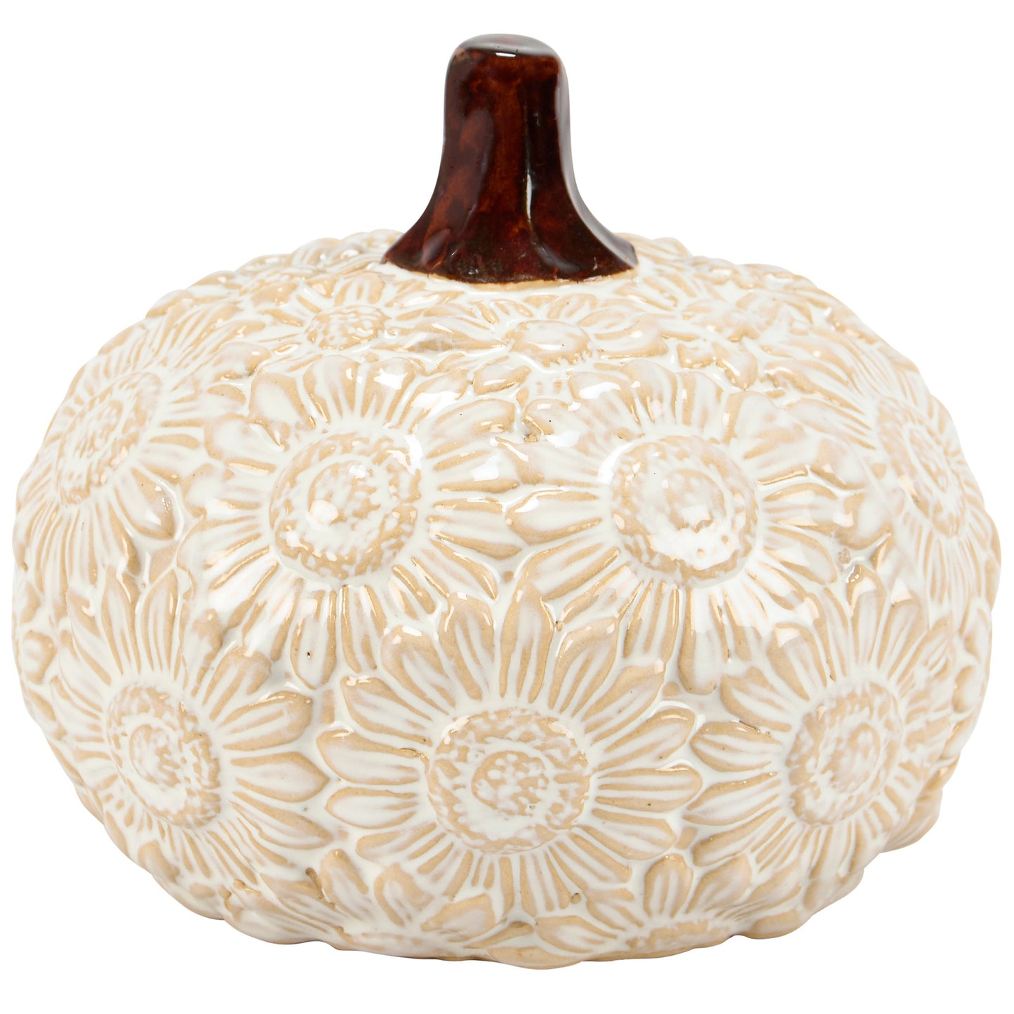 Ceramic Sunflowers Pumpkin
