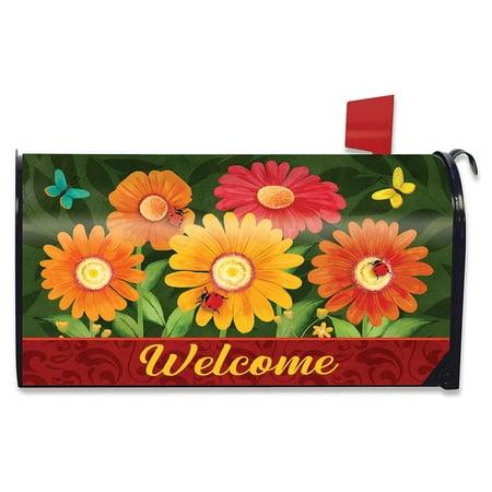 Colorful Daisies Mailbox Cover - Standard Size