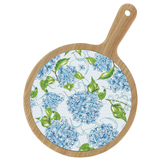 Hydrangea Bamboo & Ceramic Cheese Board Trivet Rosanne Beck