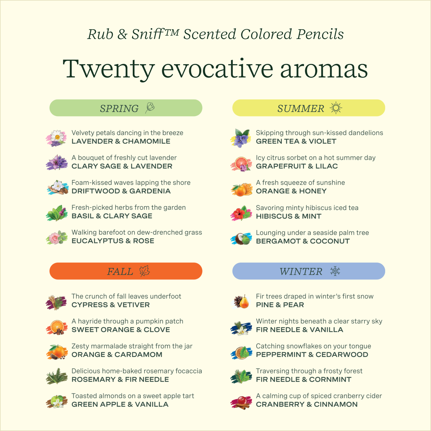 Lifelines Scent of the Seasons - Colored Pencil 20 PK