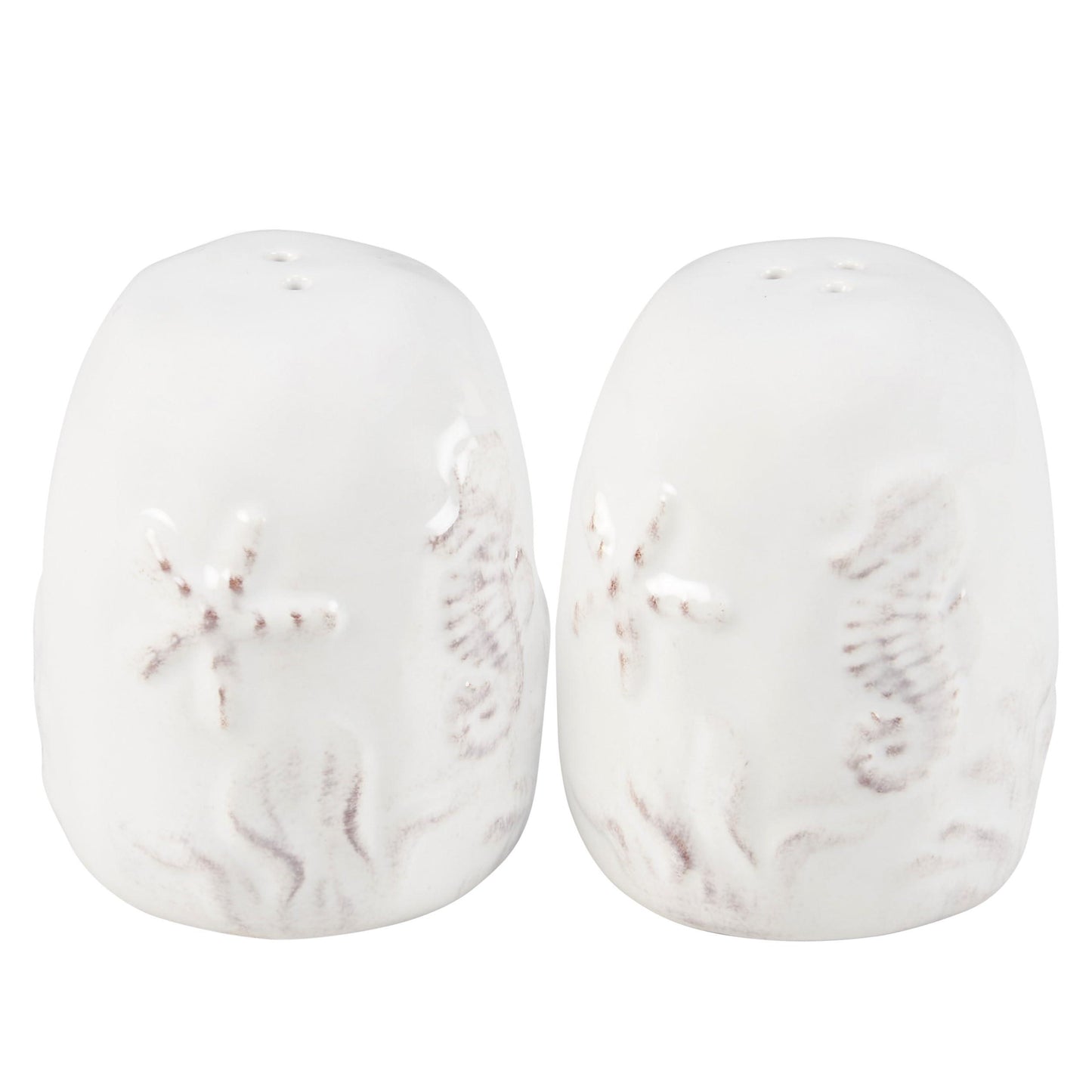 Embossed Beach Theme Salt and Pepper Shaker Set