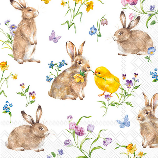 Cocktail Napkins - Easter Friends