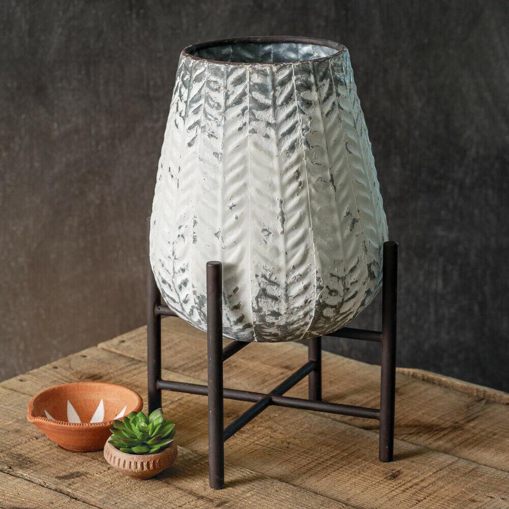 Maya Planter - Distressed Metal Finish