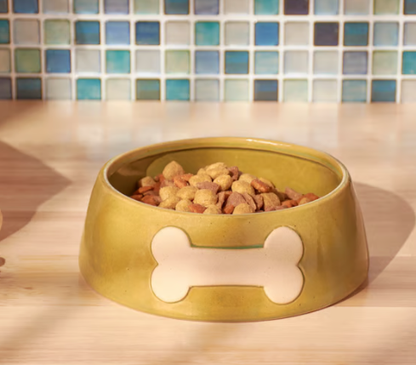 Bone Pet Bowl - Green