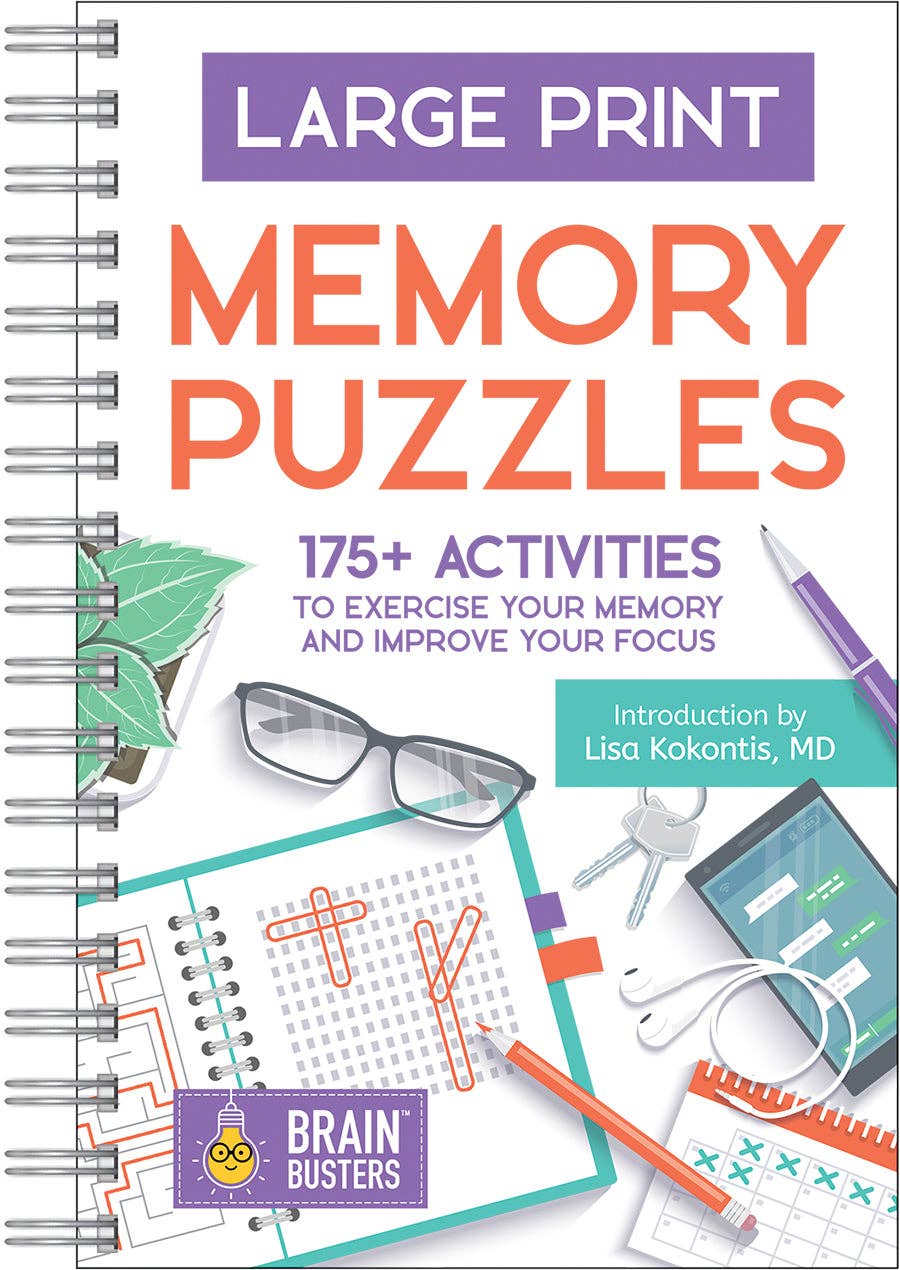 Large Print Memory Puzzles Adult Activity Book