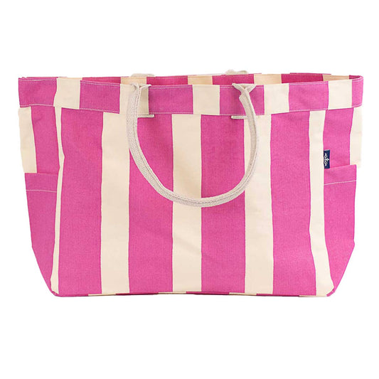 Cabana Stripe Tote Bag - Pink