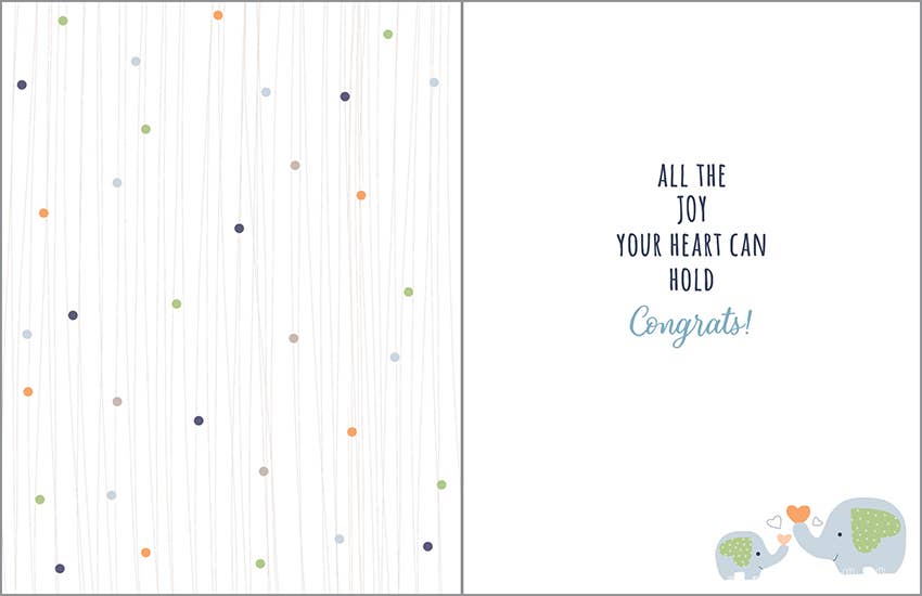 Baby Boy Greeting Card - Elephant