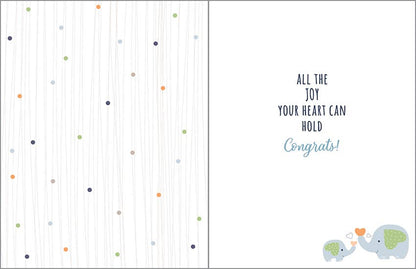 Baby Boy Greeting Card - Elephant