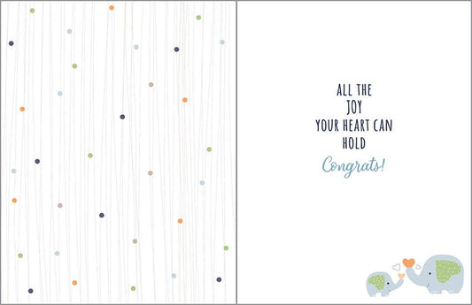 Baby Boy Greeting Card - Elephant