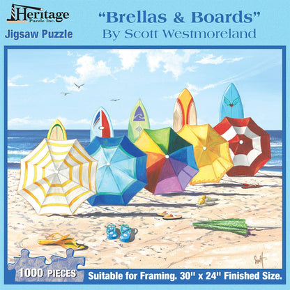 Brellas and Boards 1000 Piece Puzzle - Heritage Puzzle