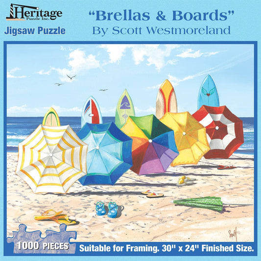 Brellas and Boards 1000 Piece Puzzle - Heritage Puzzle