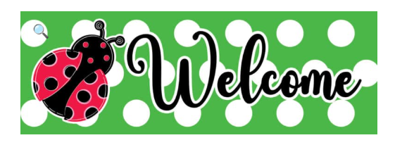 Spotted Ladybug Signature Sign - Custom Decor