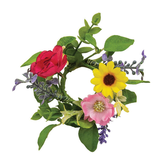 Breezy Summer Blooms Candle Ring - 1.5”