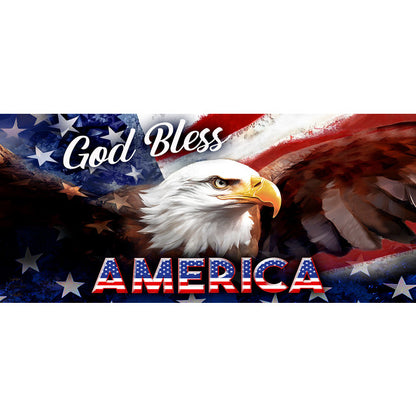 God Bless America Eagle Doormat Insert - Sassafras