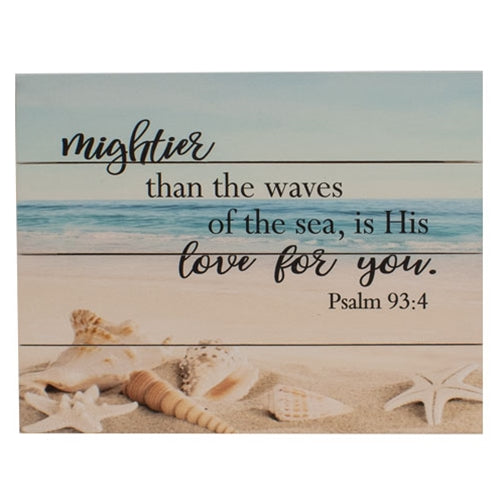 His Love For You Coastal Theme Wood Sign