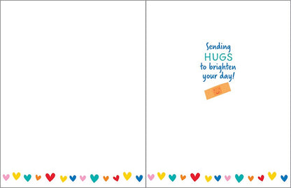 Get Well Greeting Card - Bandaid/Rainbow