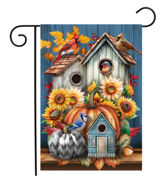 Fall Feathered Friends Garden Flag