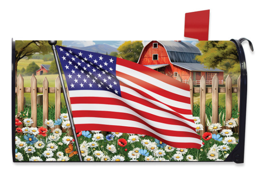 American Flower Field Oversized Mailbox Cover