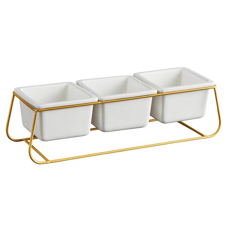 Square Pot Trio With Base Holder