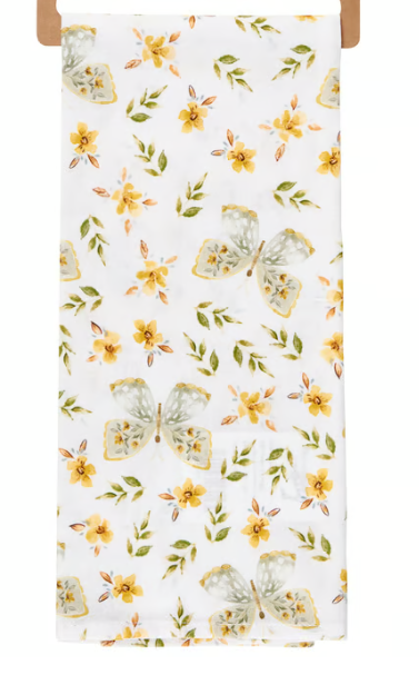 Yellow Butterfly Kitchen Towel